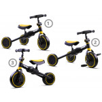 Trojkolesový bicykel 3v1 Tiny Bike žlto-čierny 